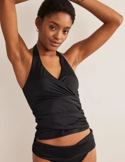 Swimwear-Boden Levanzo Halter Tankini Top- Black