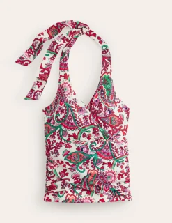 Swimwear-Boden Levanzo Halter Tankini Top-Multi, Fantastical Multi,Fantastical
