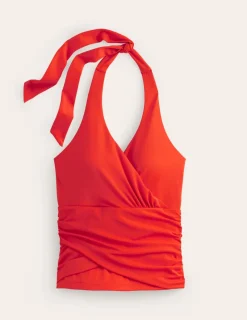 Swimwear-Boden Levanzo Halter Tankini Top- Fiesta