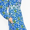 Dresses & Jumpsuits | Midi-Boden Lily Long Sleeve Midi Dress-Gallery Blue, Leaf Terrace GalleryBlue,LeafTerrace