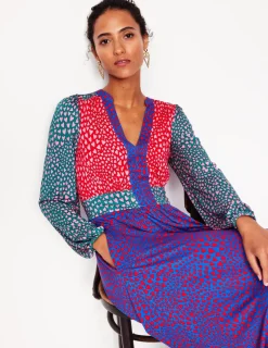 Dresses & Jumpsuits | Midi-Boden Lily Long Sleeve Midi Dress-Multi, Heart Cluster Multi,HeartCluster