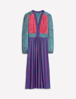 Dresses & Jumpsuits | Midi-Boden Lily Long Sleeve Midi Dress-Multi, Heart Cluster Multi,HeartCluster