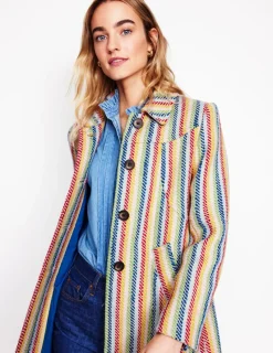 Jackets & Coats-Boden Lincoln Stripe Coat-Rainbow Twill Stripe RainbowTwillStripe