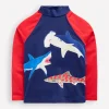 Swimwear & Beachwear-Boden Logo Rash Vest-College Navy Sharks CollegeNavySharks