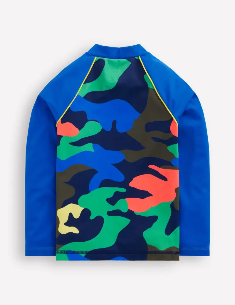Swimwear & Beachwear-Boden Logo Rash Vest-Multi Rainbow Camo MultiRainbowCamo