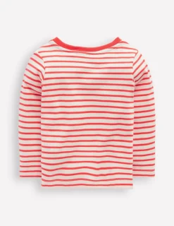 Tops & Bodysuits-Boden Long Sleeve Appliqué T-shirt-Soft Ivory and Jam Red Stripe SoftIvoryandJamRedStripe