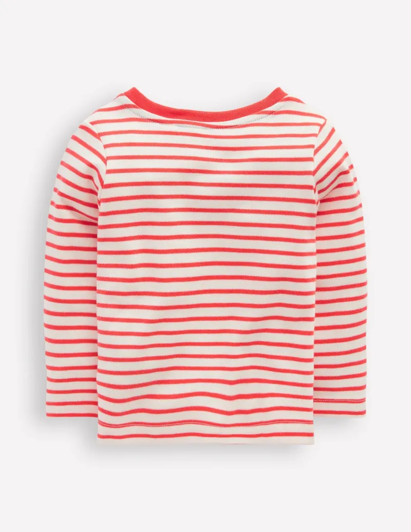 Tops & Bodysuits-Boden Long Sleeve Appliqué T-shirt-Soft Ivory and Jam Red Stripe SoftIvoryandJamRedStripe