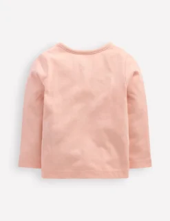Tops & Bodysuits-Boden Long Sleeve Logo T-shirt-Chalk Pink ChalkPink
