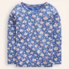 Tops & T-Shirts-Boden Long Sleeve Pointelle Top-Cherry Toile CherryToile