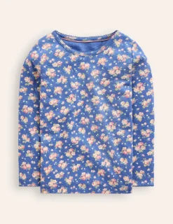 Tops & T-Shirts-Boden Long Sleeve Pointelle Top-Cherry Toile CherryToile
