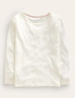 Tops & T-Shirts-Boden Long Sleeve Pointelle Top-Soft Ivory SoftIvory