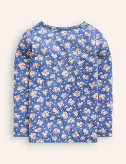 Tops & T-Shirts-Boden Long Sleeve Pointelle Top-Cherry Toile CherryToile