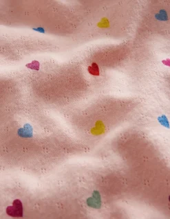 Tops & T-Shirts-Boden Long Sleeve Pointelle Top-Provence Pink Hearts ProvencePinkHearts