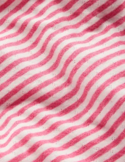 Tops & T-Shirts-Boden Long Sleeve Pointelle Top-Ivory/ Rose Petal Pink