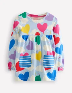 Tunics | Tops & T-Shirts-Boden Long Sleeve Printed Tunic-Misty Blue Balloon Sky MistyBlueBalloonSky