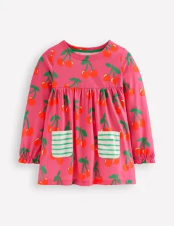 Tops & T-Shirts | Tunics-Boden Long Sleeve Printed Tunic-Sorbet Pink Cherries SorbetPinkCherries