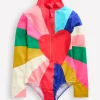 Swimwear & Beachwear-Boden Long-Sleeved Swimsuit-Multi Rainbow Heart MultiRainbowHeart