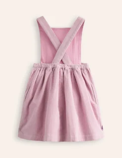 Dresses-Boden Lucilla Pinafore Dress-Mauve Mist Pumpkin Cats MauveMistPumpkinCats