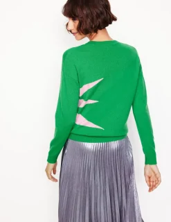 Sweaters & Cardigans-Boden Lydia Cashmere Jumper-Bright Green, Boom BrightGreen,Boom