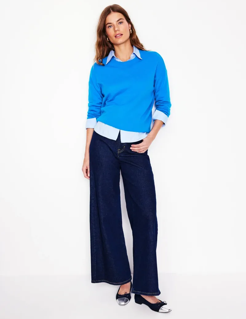Sweaters & Cardigans-Boden Lydia Cashmere Jumper-Cerulean Blue CeruleanBlue