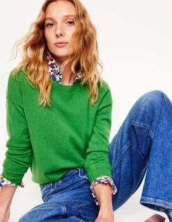 Sweaters & Cardigans-Boden Lydia Cashmere Jumper-Paradise Green ParadiseGreen