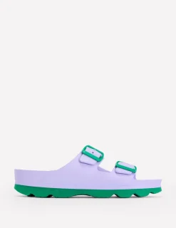 Flats | Sandals-Boden Lyla Double Buckle Slide-Lavender Purple LavenderPurple
