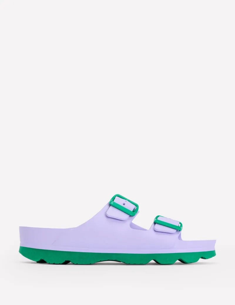 Flats | Sandals-Boden Lyla Double Buckle Slide-Lavender Purple LavenderPurple