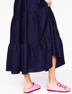 Flats | Sandals-Boden Lyla Double Buckle Slide-Soft Pink SoftPink