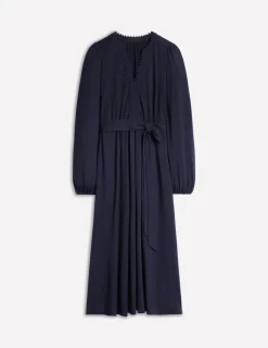 Dresses & Jumpsuits | Midi-Boden Maeve Trim Jersey Midi Dress- Navy