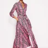 Petite Dresses | Midi-Boden Marcia Jersey Midi Shirt Dress-Party Pink, Foliage Stamp PartyPink,FoliageStamp
