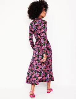 Petite Dresses | Midi-Boden Marcia Jersey Midi Shirt Dress-Multi, Paisley Fusion Multi,PaisleyFusion