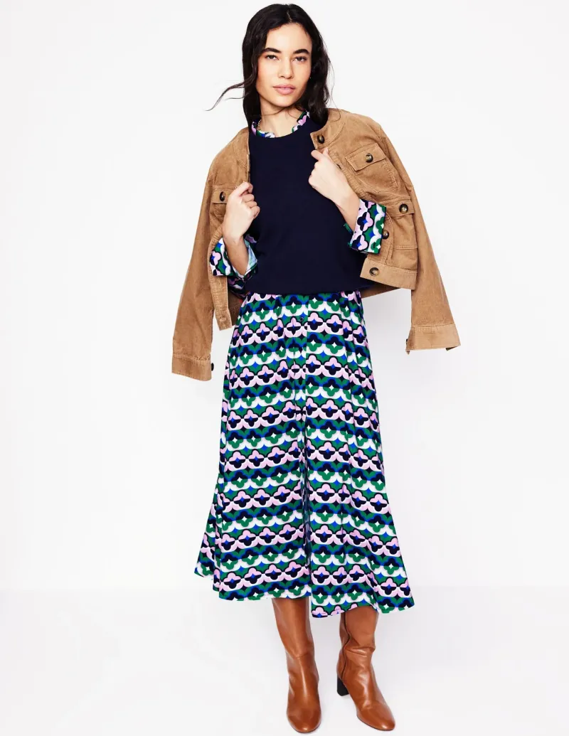 Petite Dresses | Midi-Boden Marcia Jersey Midi Shirt Dress-Rich Emerald, Lucky Clover RichEmerald,LuckyClover