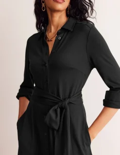 Dresses & Jumpsuits | Midi-Boden Marcia Jersey Midi Shirt Dress- Black