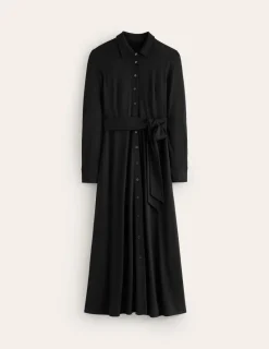 Dresses & Jumpsuits | Midi-Boden Marcia Jersey Midi Shirt Dress- Black
