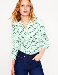 Shirts | T-Shirts & Tanks-Boden Marina Jersey Shirt-Ivory, Abstract Dot Ivory,AbstractDot