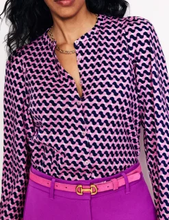 Tops & Blouses | T-Shirts & Tanks-Boden Marina Jersey Shirt-Moonlite Mauve, Terrace Swirl MoonliteMauve,TerraceSwirl