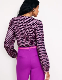 Tops & Blouses | T-Shirts & Tanks-Boden Marina Jersey Shirt-Moonlite Mauve, Terrace Swirl MoonliteMauve,TerraceSwirl