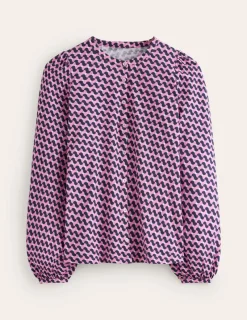 Tops & Blouses | T-Shirts & Tanks-Boden Marina Jersey Shirt-Moonlite Mauve, Terrace Swirl MoonliteMauve,TerraceSwirl
