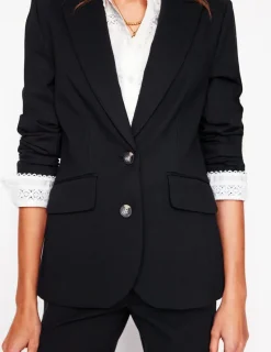 Blazers | Jackets & Coats-Boden Marylebone Ponte Blazer- Black