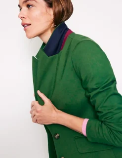 Blazers | Jackets & Coats-Boden Marylebone Ponte Blazer-Emerald Night EmeraldNight
