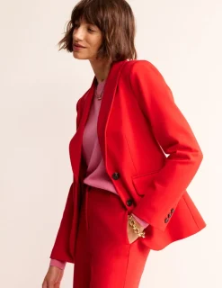 Blazers | Jackets & Coats-Boden Marylebone Ponte Blazer-Hot Pepper HotPepper
