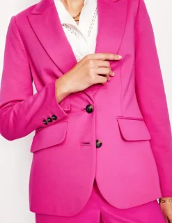 Blazers | Jackets & Coats-Boden Marylebone Ponte Blazer-Pink Peony PinkPeony