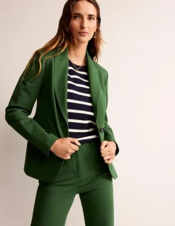 Blazers | Jackets & Coats-Boden Marylebone Ponte Blazer-Winter Green WinterGreen