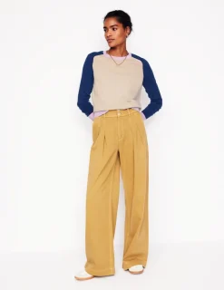 Sweaters & Cardigans-Boden Meg Saddle Sleeve Sweater-Chinchilla Melange,Colourblock ChinchillaMelange,Colourblock