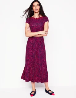 Dresses & Jumpsuits | Petite Dresses-Boden Melanie Jersey Midi Dress-French Navy, Heart Cluster FrenchNavy,HeartCluster