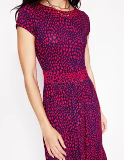 Dresses & Jumpsuits | Petite Dresses-Boden Melanie Jersey Midi Dress-French Navy, Heart Cluster FrenchNavy,HeartCluster