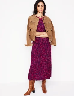 Dresses & Jumpsuits | Petite Dresses-Boden Melanie Jersey Midi Dress-French Navy, Heart Cluster FrenchNavy,HeartCluster