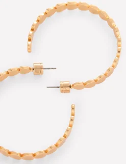 Jewelry-Boden Metal Heart Earrings- Gold