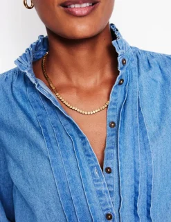 Jewelry-Boden Metal Heart Necklace- Gold