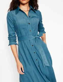Dresses & Jumpsuits | Midi-Boden Mila Cord Midi Shirt Dress-Duck Egg Blue DuckEggBlue
